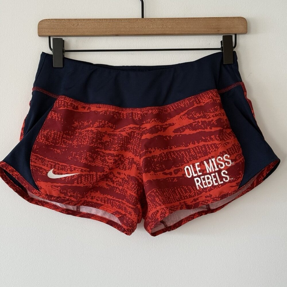 Nike Team Running Gym Shorts Sz S Women’s Lined Ole Miss Rebels Training